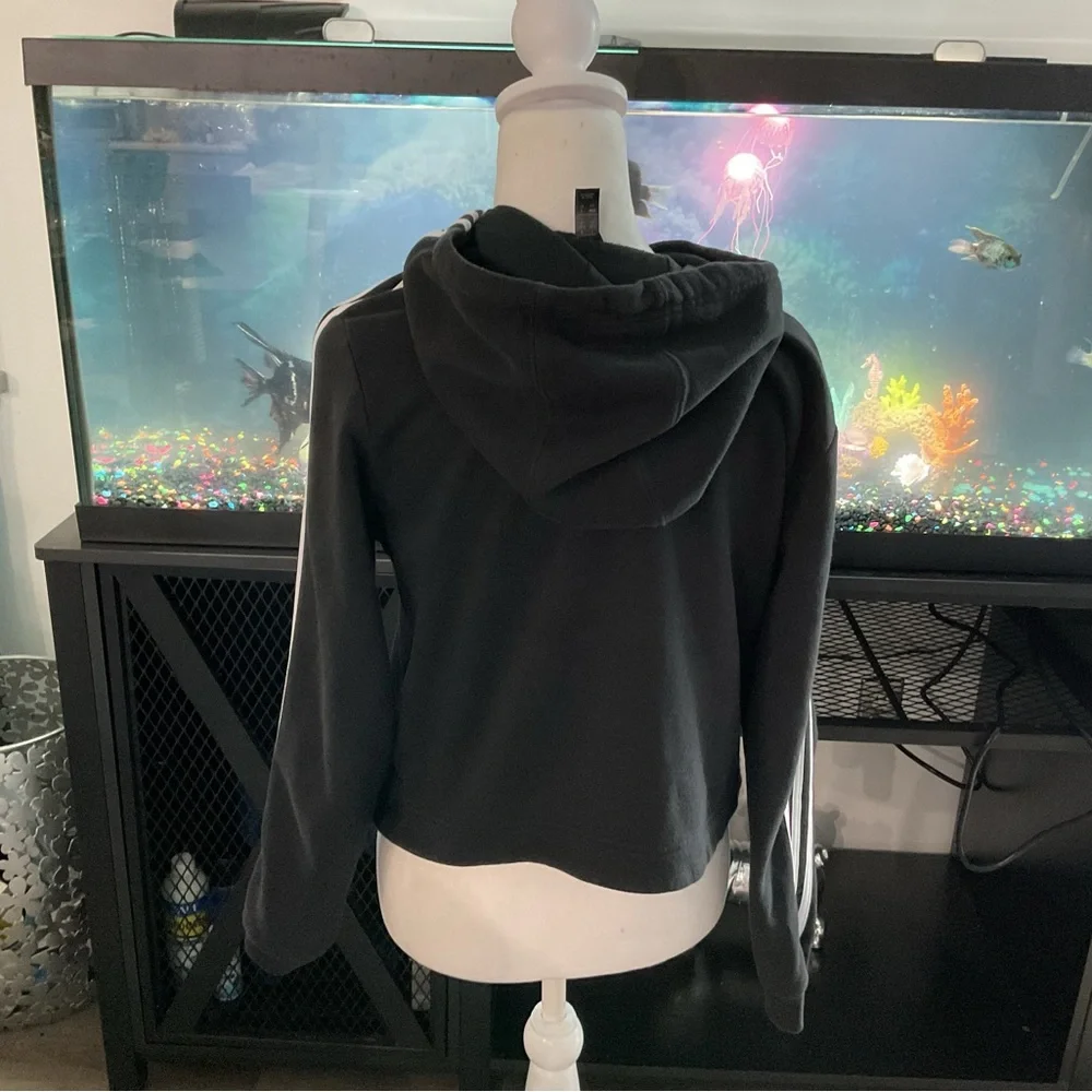 Adidas Black and White Hoodie Sweatshirt - Picture 2 of 3
